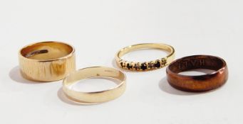 Two 9ct gold wedding bands, 6.3g approx.