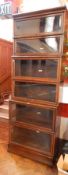 An oak six tiered Globe Wernicke sectional bookcase by 