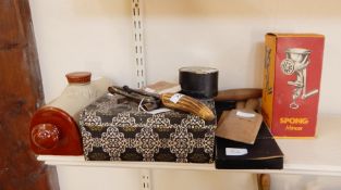 Stoneware hot water bottle,