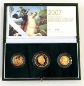 2007 gold proof set including £2,