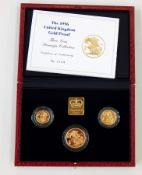 1996 gold proof set including £2,