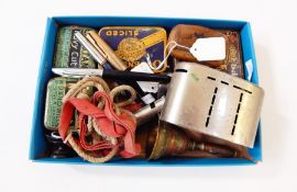 Three Parker pens, a whistle,