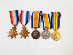 Five WWI medals, including 1914 Star named to 