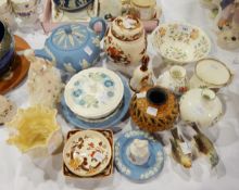 A Belleek porcelain lustre glazed small bowl, spirally ribbed,