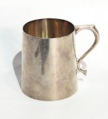 A George VI silver half-pint mug of plain tapering form, Birmingham 1943, 5oz approx.