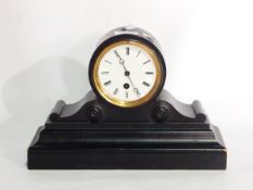 Ebonised mantel timepiece,