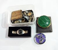 A silver S-link necklace, quantity foreign jewellery,