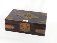 19th century mahogany sarcophagus-shaped tea caddy,