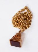 A 9ct gold chain link necklace,