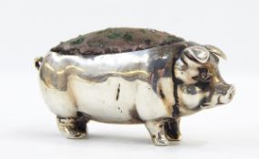 An Edwardian silver novelty pin cushion by Levi & Salaman, Birmingham 1904,