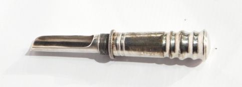 A George IV silver apple corer with screw case, maker 