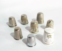 A early 19th century silver vinaigrette of waisted form with pierced grille (unmarked),