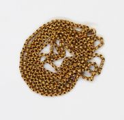 A gold belcher link muffler chain, marked 9ct, approx.