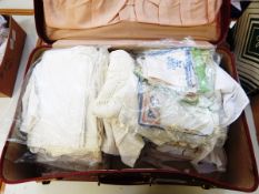 A collection of handkerchiefs with woven edges,