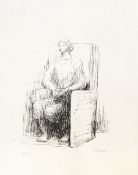 Henry Moore (1898-1986) Etching Woman in chair, signed in pencil, 10/75,