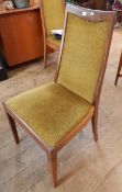 Set of six mid 20th century G-Plan teak dining chairs with rectangular backs