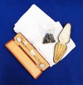 A quantity of linen tableware including damask tablecloths, hand towels, napkins, etc.