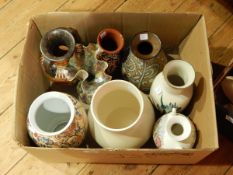 Assorted vases,