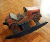 A child's car rocking chair