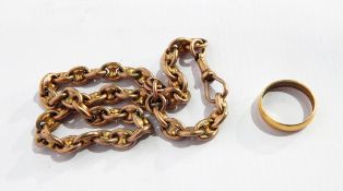 A 22ct gold wedding ring, approx.