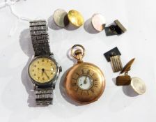 A gent's Omega bracelet watch, the expanding bracelet with textured finish,