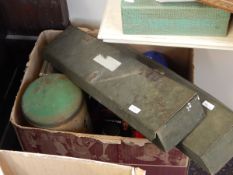 A quantity of tins including Fox's, Walkers, etc.