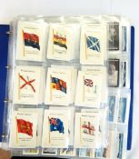 Five small albums of assorted cigarette cards, floral, sports, etc.