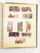 Four albums of cigarette cards including flags, butterflies, aviation, topography, etc.