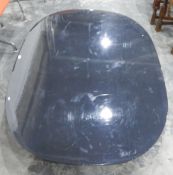 Capellini black lacquer low coffee table,