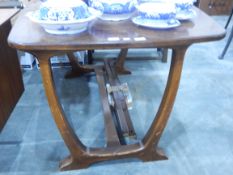 A contemporary oak rectangular top dining table in the manner of Oliver Morel, with rounded corners,