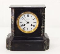 A Mercer Cuss & Co, 522 Oxford Street mantel clock with eight-day movement and striking,