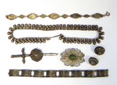 Scottish silver kilt pin,