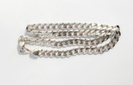 Silver chain necklace, 74.