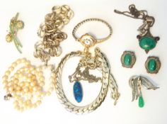 9ct gold watch and quantity costume jewellery