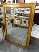 Two gilt framed rectangular wall mirrors