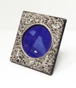 Victorian silver photograph frame, Birmingham 1900, decorated with cherubs,