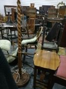 An oak umbrella stand,