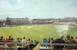A limited edition print of England -v- Australia Centenary Test Match at Lords by Arthur Weaver,