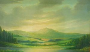 B Quinn (20th century) Oil on board 