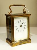 A brass carriage timepiece,
