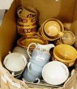 A Royal Doulton 'Rose Elegans' pattern part tea and table service and Kilncraft 'Bacchus' pattern