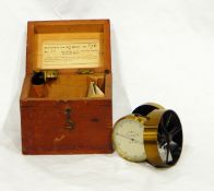 A brass and black painted airmeter, No.