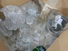 Glass vases, drinking vessels, wines,