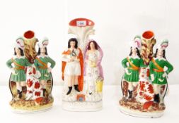 A quantity of Staffordshire flatback figures (1 box)