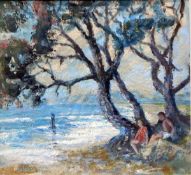 J N Clayton Oil on board 