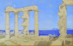 R Tourte Watercolour and pencil 