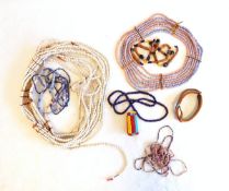 A quantity of African glass bead and similar necklaces (1 box)