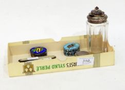 A Victorian silver folding fruit knife with carved mother-of-pearl handle,