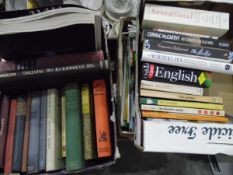 Six boxes of sundry hard and softback books