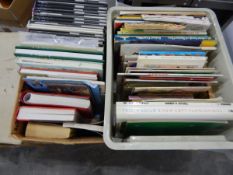 Eleven boxes of sundry hard and softback books to include Dickens 